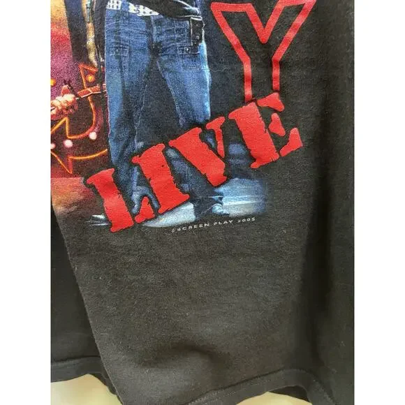 Vintage 2005 TOBY KEITH Live Honky Tonk U Tour Black T Shirt Sz XL Knit in USA - Picture 2 of 4